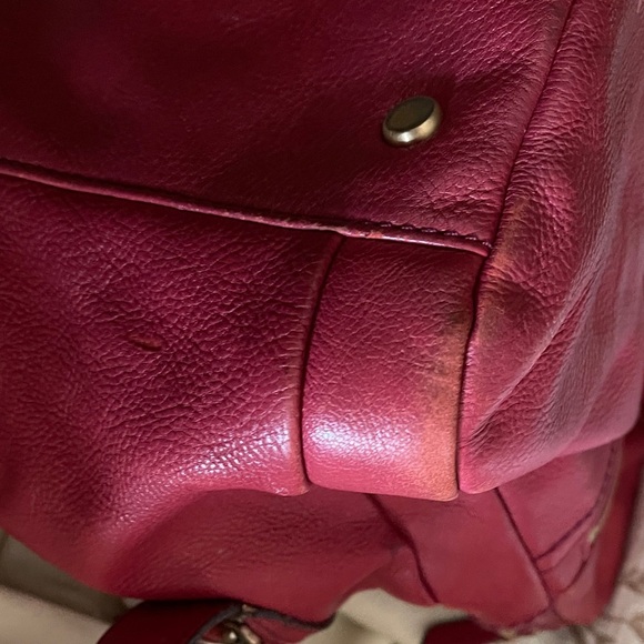 REHAB Red Cole Haan Leather Bag HuGE buy, fix, and sell high! - Picture 4 of 12